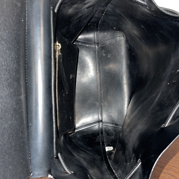 Mansur Gavriel Drawstring Black Leather Backpack - Picture 8 of 9